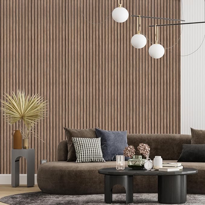 Yun-aeon Natural Wood - Light Tan Slats Peel and Stick Wallpaper for Wall | 17.3"x 120" Self-Adhesive Waterproof Vinyl Removable Wall Paper for Wall Decor Bedroom - Image 4