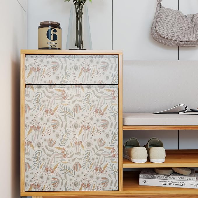 Hopepak Vintage Wallpaper Peel and Stick Floral Wallpaper Boho Floral Contact Paper Removable Self Adhesive for Living Room Bedroom Bathroom Cabinets Wall Decor Vinyl 17.3"×197" - Image 2