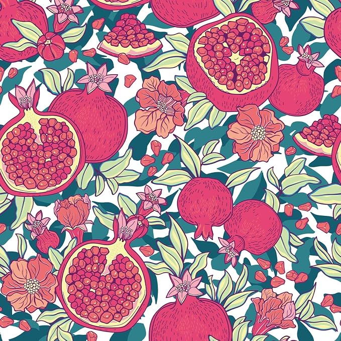 Floral Wallpaper Vintage Red Peel and Stick Wallpaper Self Adhesive Removable Wallpaper for Bedroom Cabinet Decorative Contact Paper, 17.3" x 393.7" by LUKUUI