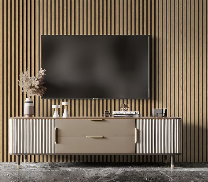 myforHD Wallpaper Peel and Stick Wood Grating Stripe Self-Adhesive Wallpaper Faux Wood Contact Paper Wood Slats Self Adhesive Wall Paper PVC Vinyl Film Removable Waterproof 17.3" x 393" - Image 3