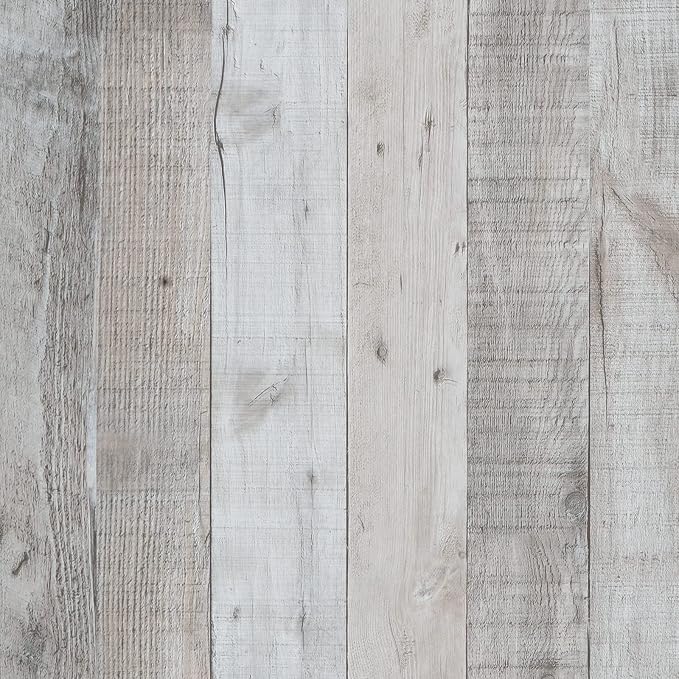 WENMER Grey Wood Wallpaper 17.71" x 118" Shiplap Peel and Stick Wallpaper Wood Contact Paper Self Adhesive Wallpaper Wood Plank Wall Paper for Cabinets Kitchen Shelf Drawer Wall Door by WENMER