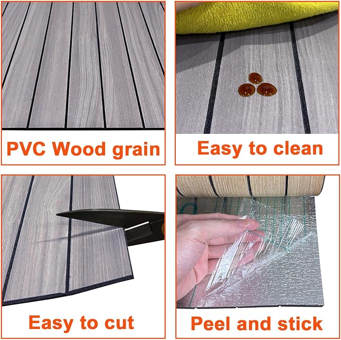 YU LI 3DH Peel and Stick PVC Slat Wall Panel 236"x15.75" Self-Adhesive Thick Faux Grey Wood Grain Wallpaper Panel 3D Soundproof Wall Panels for Walls & Ceilings - Image 6