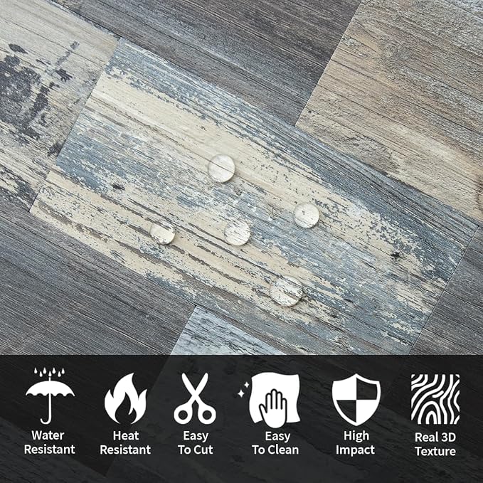 AULIGET 100-Piece Subway Tiles Peel and Stick Backsplash PVC Tile, 3" x 6" Vintage Wood Stick on Tiles for Backsplash Kitchen, Bathroom, Laundry Room, Camper, Fireplace - Image 3