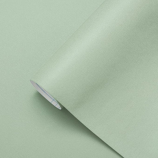 17.7" X 393.7" Light Green Peel and Stick Wallpaper Green Contact Paper Waterproof Self Adhesive Removable Green Wall Paper Textured Wallpaper Decorative for Wall Covering Countertop Table Vinyl Film by Yasinet