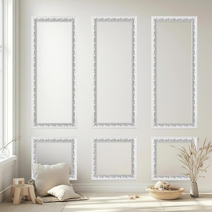 Peel and Stick Wall Molding Kit,Wainscoting Panel Accent Wall Molding Trim | Pattern,Self Adhesive,Paintable,PVC,Pre-Cut,Floral-24x54in - Image 7