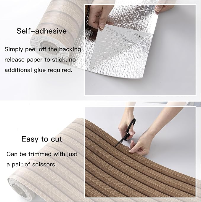 Light Walnut Peel and Stick Slat Wall Panels,Wood Grain Paneling | (118"x15.75",13Sq.ft)Self-Adhesive,Soundproof,Waterproof,Art,3D,Faux Wood Panels,for Bedroom,Bathroom,Entryway, Ceilings - Image 6