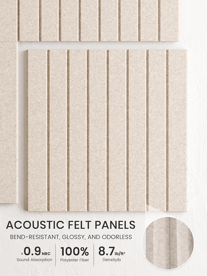 Bumusty 36"x 24" Large Felt Bulletin Board Tiles,Oatmeal | 6-Pack Cork Board Alternative, Wall Decor, 30 Pushpins, 30 Adhesive Tabs, Vision Board, Office, Classroom, Home, Dorm - Image 3