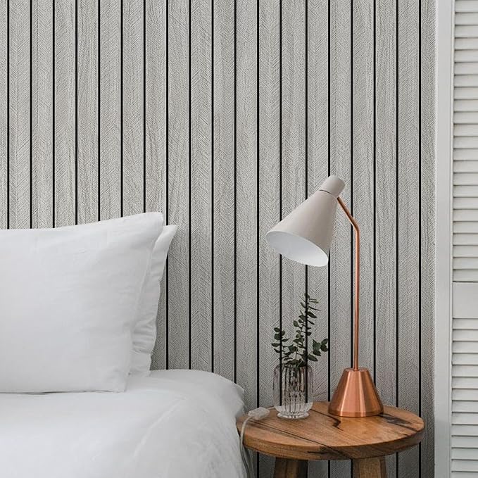 3D Peel and Stick Wall Panels Thick Faux Wood Grain Slat Wallpaper | 23.62" x 110.24" Self Adhesive PVC Thick Soundproof Foam Panels for Walls Living Room Bedroom TV Background Ceiling - Image 3