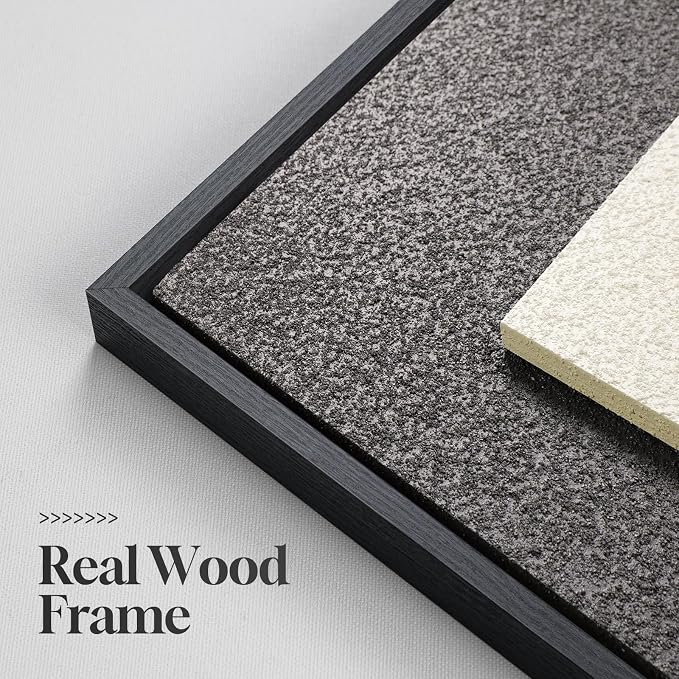 3D Textured Framed Abstract Wall Art Set, 3 Piece Modern Artwork, 16x24 In | Solid Wood Frames, Sandstone Textured Paintings, Black White Brown Sculptural Pictures Wall Decor Living Room Bedroom Office - Image 6