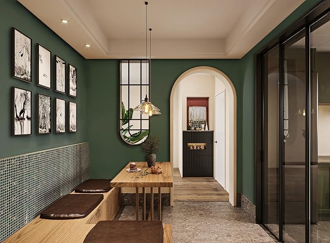 Dimoon 394''x23.6'' Green Peel and Stick Wallpaper Contact Paper Modern Self Adhesive Wall Paper Removable Renter Friendly Textured Solid Color Shelf Cabinet Vinyl Roll (394''x23.6'',Dark Green) - Image 3