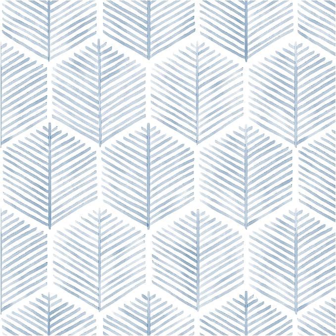 OSECAGE Geometric Peel and Stick Wallpaper Blue Contact Paper 17.3''×78.8'' | Modern Geometric Wallpaper Self Adhesive Removable Boho Wall Paper Waterproof for Bedroom Bathroom Cabinets Decor Vinyl Roll by OSECAGE