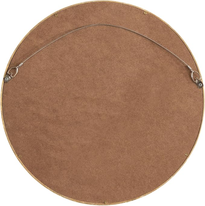 Kate and Laurel Travis Modern Round Wall Mirror Set; Set of 3; Varying Sizes; Gold; Decorative Three-Piece Circle Mirror Set for Use as Bathroom Mirror Decor or Gallery Wall Mirrors - Image 8
