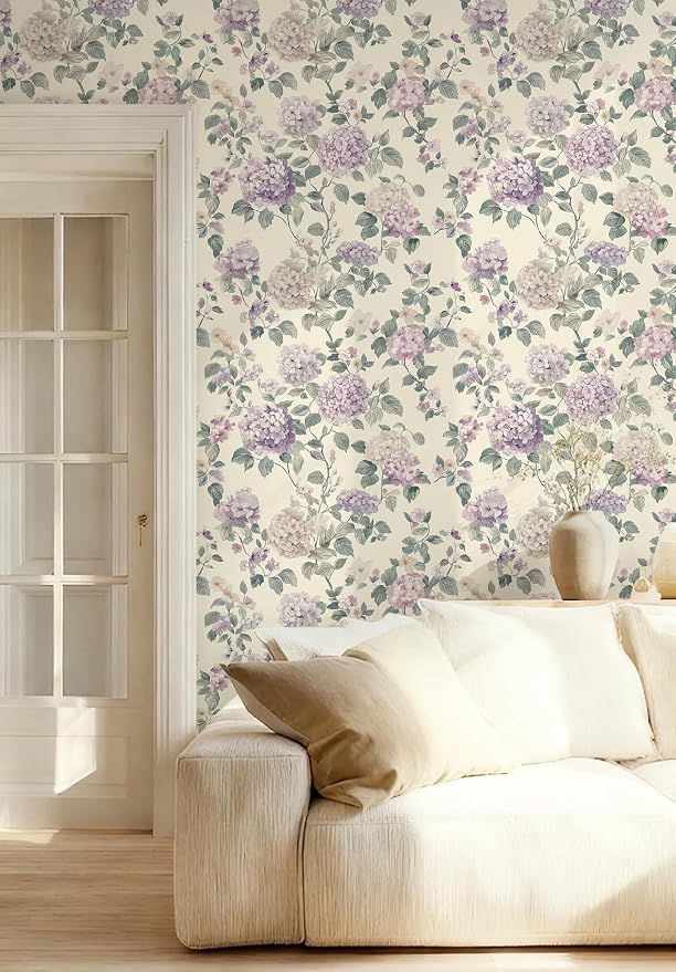 CiCiwind Vintage Floral Wallpaper, Boho Floral Wallpaper Peel and Stick Farmhouse Botanical Self Adhesive Contact Paper Fun Wildflower Contact Paper Cabinets for Nursery Bedroom Bathroom 17.3" x 78" - Image 2