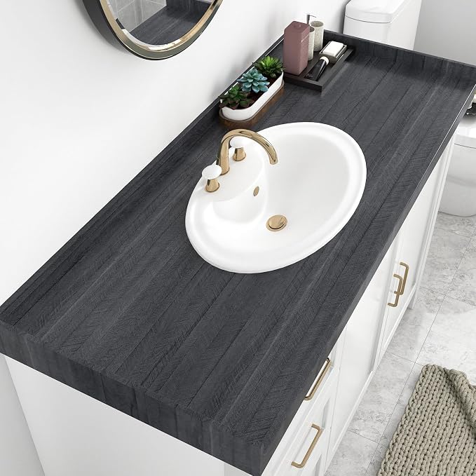 WESTICK Wooden Peel and Stick Countertops Waterproof Wood Contact Paper Self Adhesive Black Wood Peel and Stick Wallpaper Wooden Grian Vinyl Wrap for Tables Counter Top Kitchen Cabinets 15.8" x 78" - Image 4