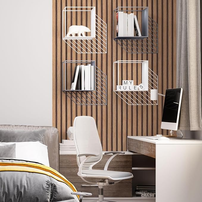 Yun-aeon Natural Wood - Tan Slats Peel and Stick Wallpaper for Wall | 17.3"x 300" Self-Adhesive Waterproof Vinyl Removable Wall Paper for Wall Decor Bedroom - Image 4