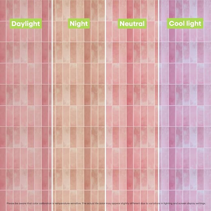 Select 5 Pack Peel and Stick Backsplash Square Tiles, 12x12 in, Pink | Extra Thick 3D Wall Panels, Heat & Water Resistant, Easy DIY Kitchen, Bathroom, Laundry, Fireplace & Rental Home Wall Décor - Image 9