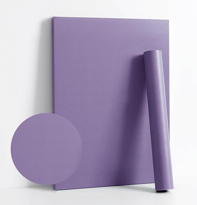 Dimoon 236''x17.7'' Purple Peel and Stick Wallpaper Contact Paper Modern Self Adhesive Wall Paper Removable Renter Friendly Textured Solid Color Shelf Cabinet Vinyl Roll (236''x17.7'',Dark Purple) by DIYYOURMOON