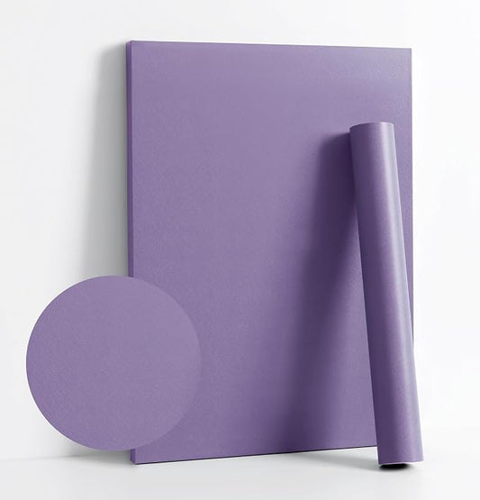 Dimoon 236''x17.7'' Purple Peel and Stick Wallpaper Contact Paper Modern Self Adhesive Wall Paper Removable Renter Friendly Textured Solid Color Shelf Cabinet Vinyl Roll (236''x17.7'',Dark Purple) by DIYYOURMOON