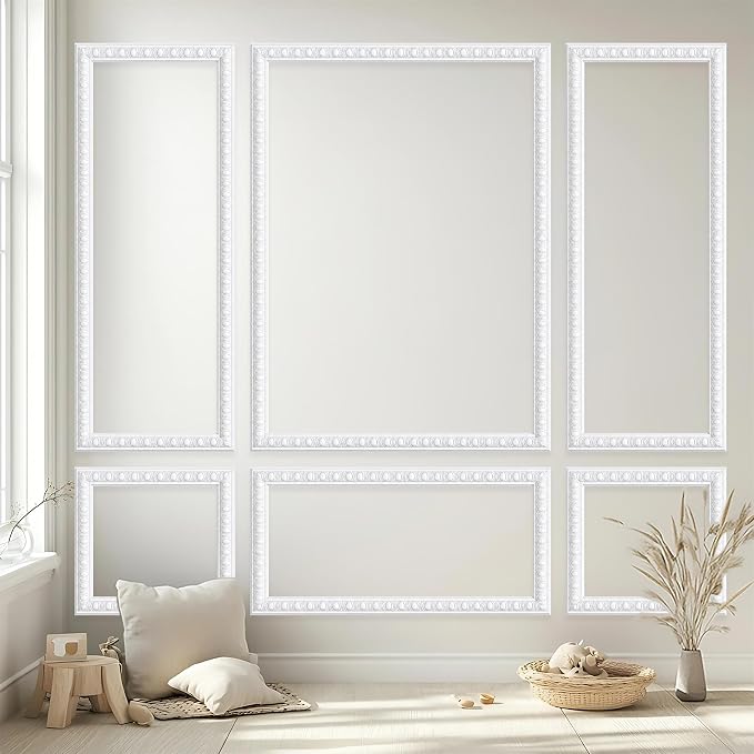 Peel and Stick Wall Molding Kit, Premade Accent Wainscoting Panels,24x60in | 3 Set,Pattern,Self Adhesive,Paintable,PVC,Pre-Cut - Image 7