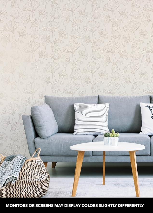NuWallpaper Silver Hikarigaoka Peel and Stick Wallpaper, NUS3578 - Image 2