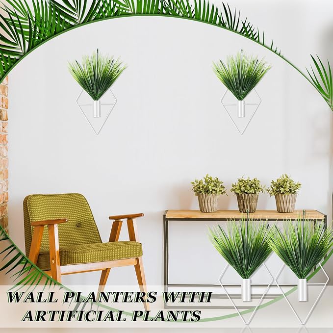 Canlierr 4 Pcs Wall Decor Hanging Planters, Aquatic Plant, White - Image 4