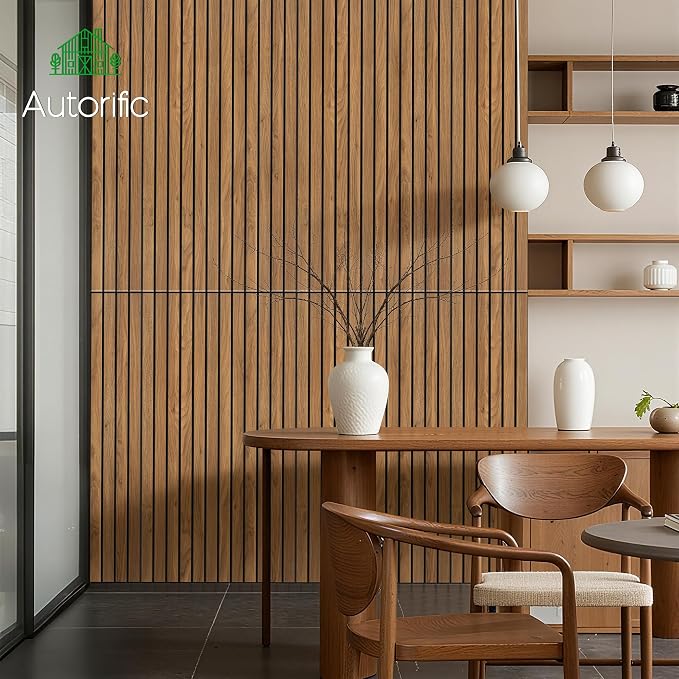 Acoustic Wall Panels,10 Pack Sound Panels,47.2”x23.6”,Rustic Teak | Simulated Wood Grain Finish,PVC Acoustic Wood Wall Panels,Decorative Large Wood Panels for Wall, High-Density Polyester Fiber - Image 7