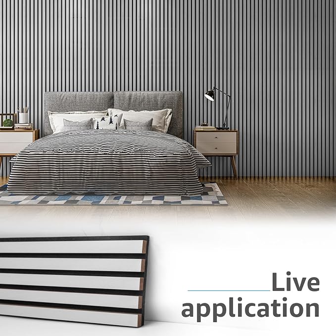 Art3d 107" x 8" (Pack of 4) Wall Panel 3D Fluted, Silver - Image 3