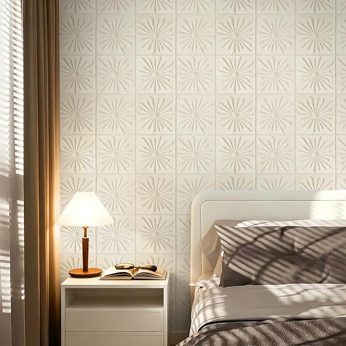 3D Wall Panels Peel and Stick Wall Panels for Interior Wall Decor | Modern Velvet Soundproof Self-Adhesive Art Acoustic Wall Panels for Living Room, Bedroom, TV Background 17.7"x17.7" 12-Piece - Image 7