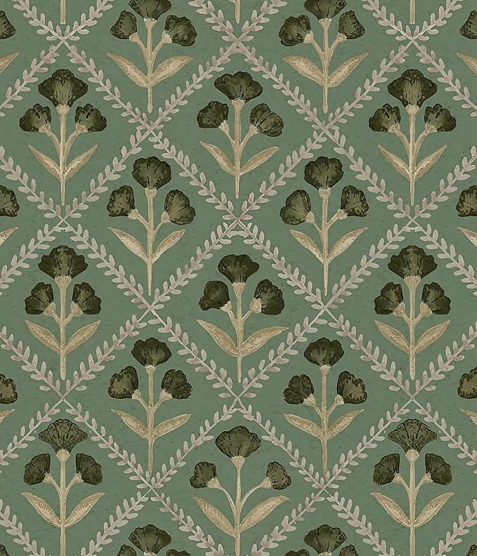 Orainege Peel and Stick Wallpaper Vintage Floral Wallpaper Self Adhesive | 16.9in x196.8in Boho Contact Paper Removable Wall Paper for Cabinets Bedroom Bathroom Waterproof Vinyl by Orainege