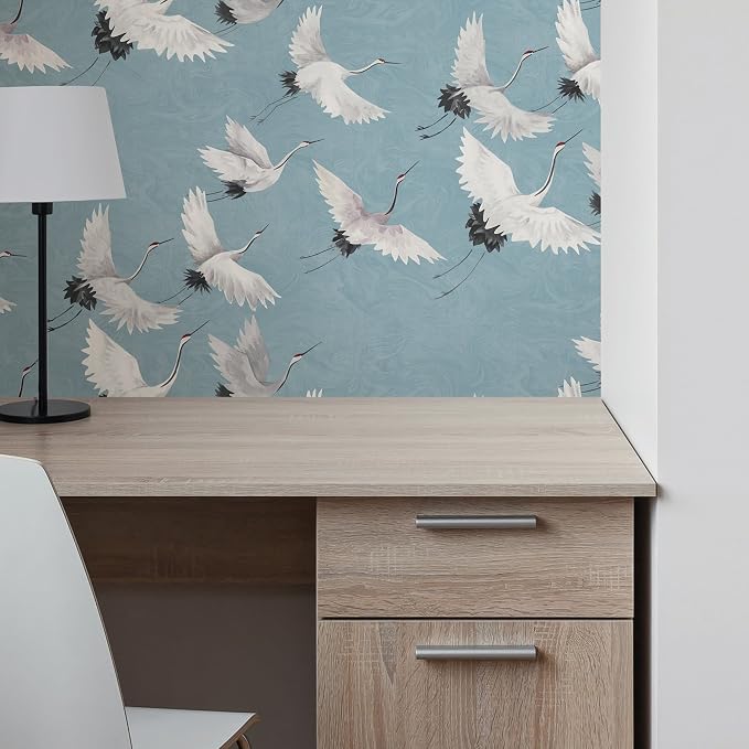 NuWallpaper Halcyon Peel and Stick Wallpaper, Blue, Removable Wallpaper, 20.5 in x 18 ft - Image 5