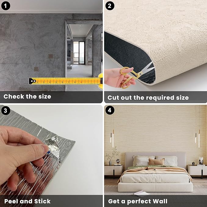 3D Wall Panels Peel and Stick – 23.82"x110" PVC Faux Travertine Texture, Self Adhesive Waterproof Wall Covering, DIY Accent Wall, Sofa Background Backsplash & Modern Home Decor, Covers 18 sq.ft - Image 4