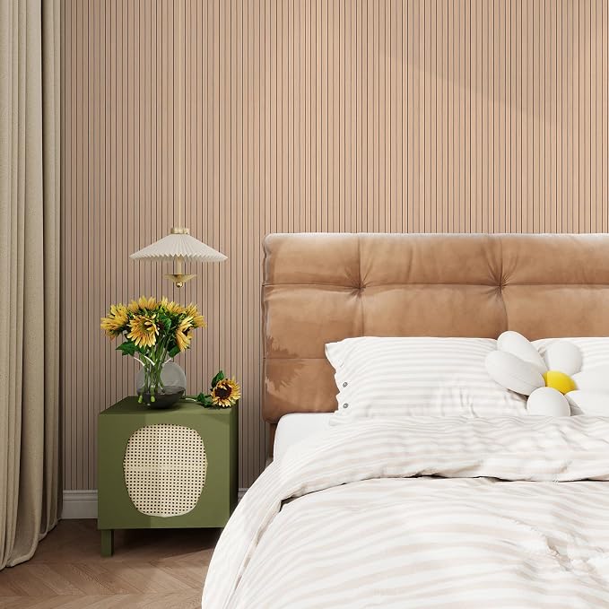 3D Faux Wood Slat Wall Panel – Peel and Stick Self Adhesive Soundproof Foam Board for Interior Wall, Ceiling, Home Theater Decor Faux Oak 15.7"x118" - Image 7