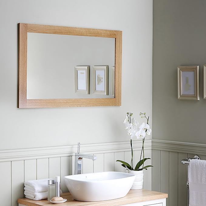 TIANLDD 27 FT Wood Grain Wallpaper Border, Removable Waterproof Mirror Border Peel and Stick,Bathroom Mirror Frame Border.(Natural Oak) - Image 5