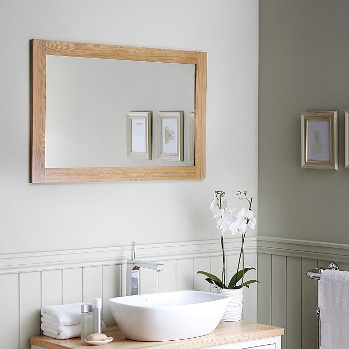 TIANLDD 27 FT Wood Grain Wallpaper Border, Removable Waterproof Mirror Border Peel and Stick,Bathroom Mirror Frame Border.(Pale Oak) - Image 5