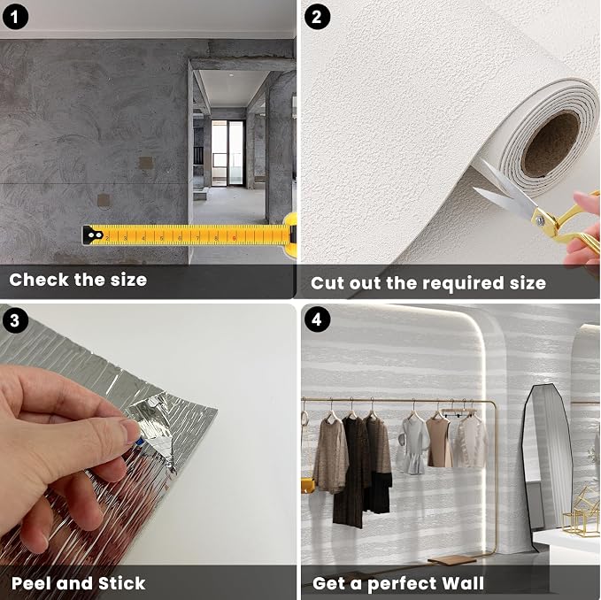 3D Wall Panels Peel and Stick – 23.82"x110" PVC Faux Texture, Self Adhesive Waterproof Wall Covering, DIY Accent Wall, Sofa Background Backsplash & Modern Home Decor, Covers 18 sq.ft - Image 5