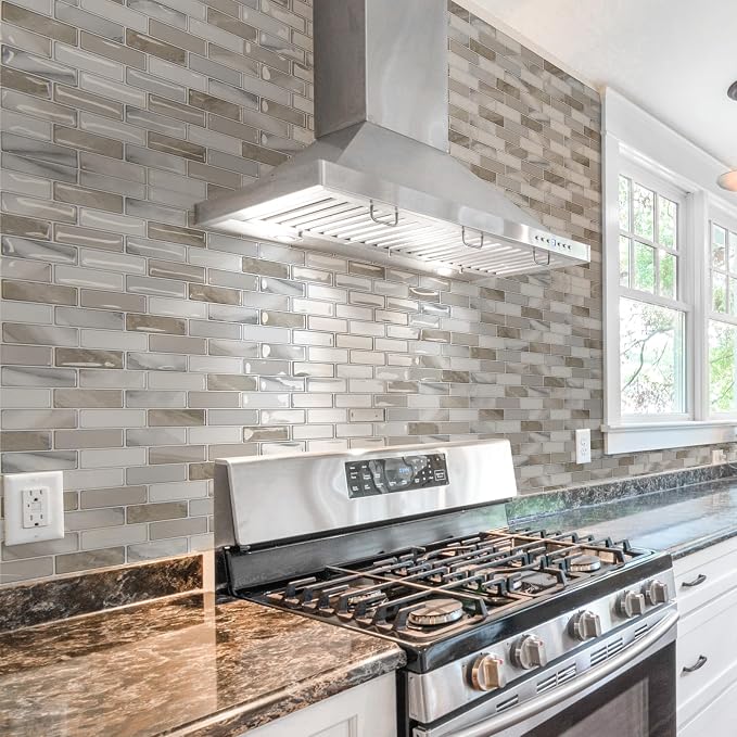 Art3d 10-Pack Marble Peel and Stick Backsplash, 12 x 12 in, Beige & White | Strong Adhesion, Lightweight, Cuttable, Waterproof, Fadeless, Crack Resistant, for Kitchen, Bedroom, Ideal for Recently Moved - Image 3