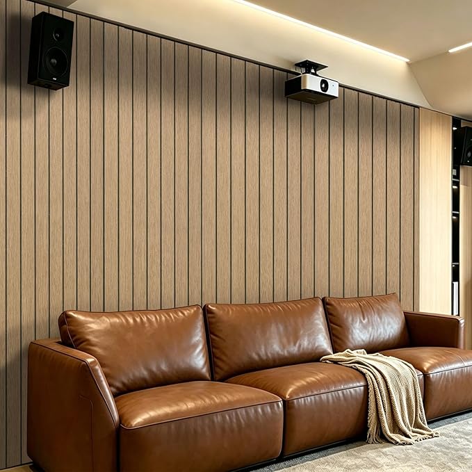 3D Peel and Stick Wall Panels PVC Grille Slat 197"x15.8" Self-Adhesive Wall Sticker Soundproof Paneling for Walls and Ceiling in Faux White Wood Grain Texture - Image 8