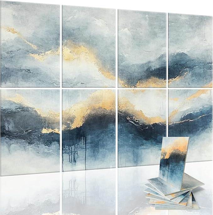 Art3d Acoustic Wall Panels, 48 x 32 in Set, 8-Pack Decorative Wall Art | UV-printed polyester, helps reduce echo, sound absorbing decor for living room, bedroom, office, studio and gaming room - Image 9