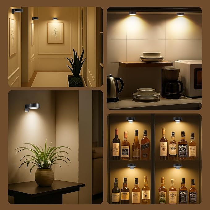 Picture Lights for Wall, Wireless Poster Lights Battery Operated, Black | LED Magnetic Painting Light with Remote Dimmable, Timer＆3 Lighting Modes, Art Display Puck Light for Frame Portrait, 3 Pack - Image 9