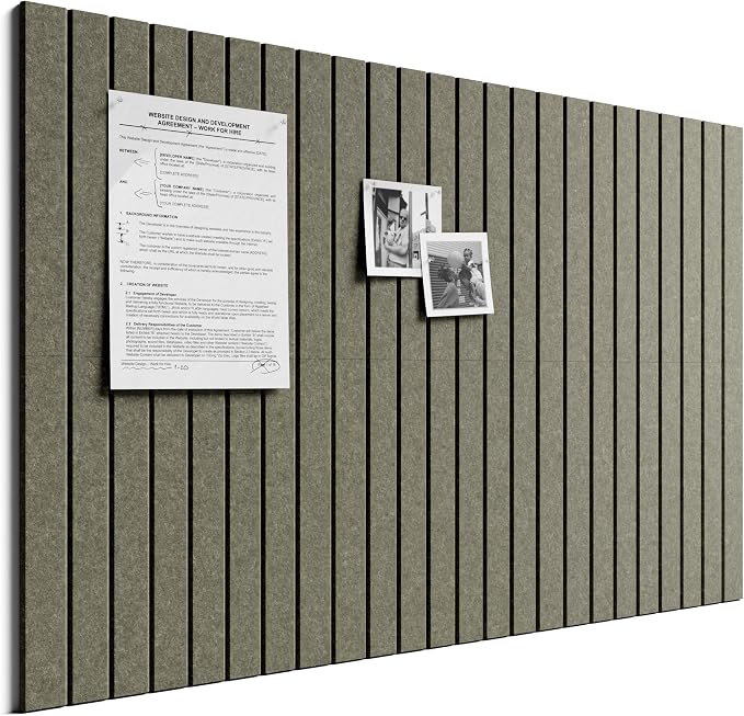 Bumusty 36"x 24" Large Felt Bulletin Board Tiles,Earth Brown | 6-Pack Cork Board Alternative, Wall Decor, 30 Pushpins, 30 Adhesive Tabs, Vision Board, Office, Classroom, Home, Dorm by BUMUSTY