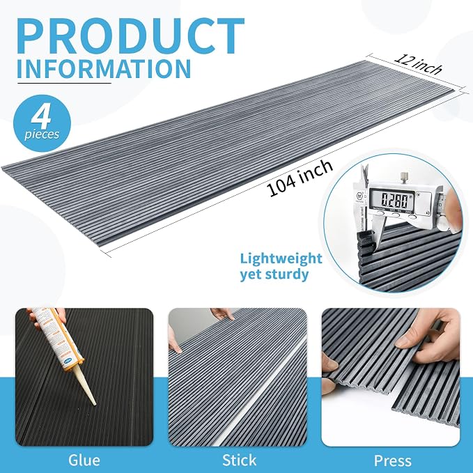 Art3d Fine Bar Slim Slat Wall Panel, 104 x 12 Inch, 4-Pack, Weathered Teak | Lightweight, Wainscoting, Waterproof, Easy to Clean, Sturdy, Glue on, Elegant Style, for Bedroom, Office, Home Improvement - Image 7
