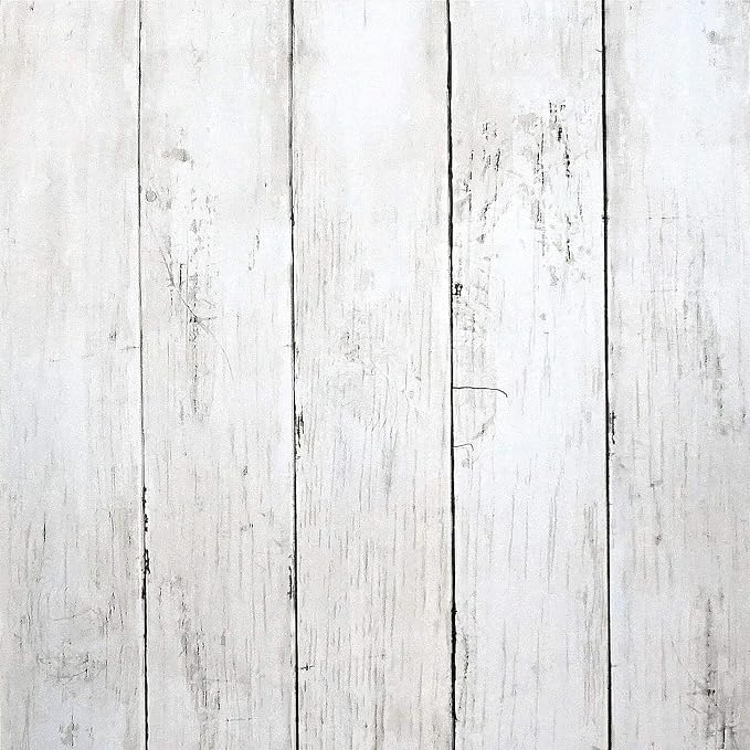 CiCiwind 590 in x17.7 in White Wood Peel and Stick Wallpaper Removable Vintage Wood Plank Wall Paper Self Adhesive Decorative Wall Covering by CiCiwind
