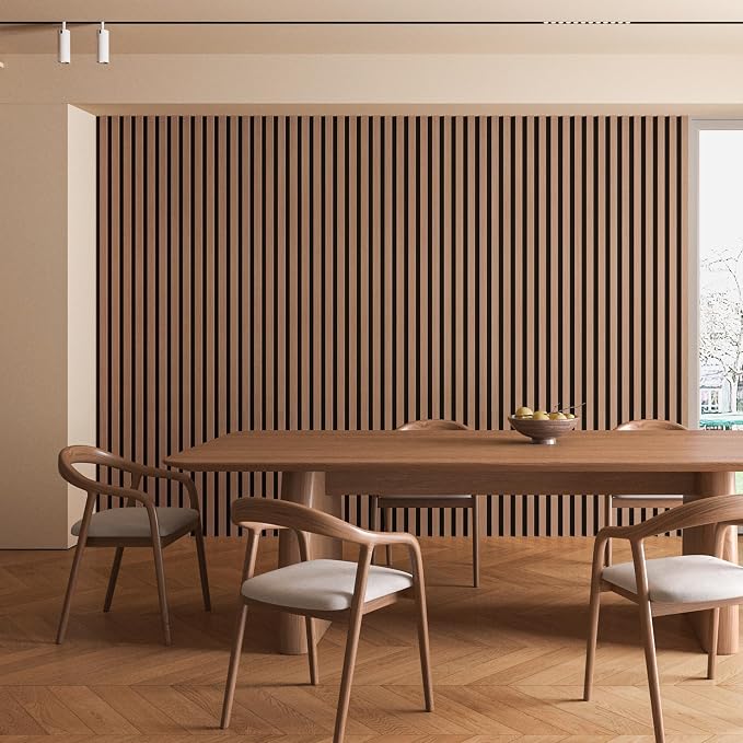 Art3d 2-Pack 94.5" x 24" Wood Slat Acoustic Panels for Wall & Ceiling – 31 sq.ft 3D Fluted Sound Absorbing Panels with Wood Finish, Walnut Brown - Image 8