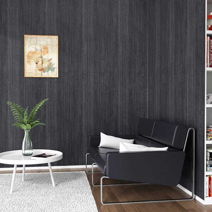 WESTICK Peel and Stick Wood Contact Paper for Countertops Waterproof Black Wooden Renter Friendly Wallpaper Removable Wood Grain Vinyl Wrap Contact Paper for Cabinets Table Desk Walls DIY 24" x 118" - Image 8
