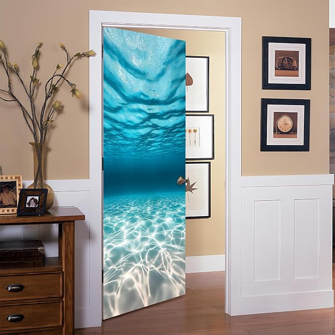 3D Door Stickers, Peel and Stick Wallpaper,Self-Adhesive Mural PVC Waterproof Wall Poster for Home Decor 30.3" W x 78.7" H - Image 7
