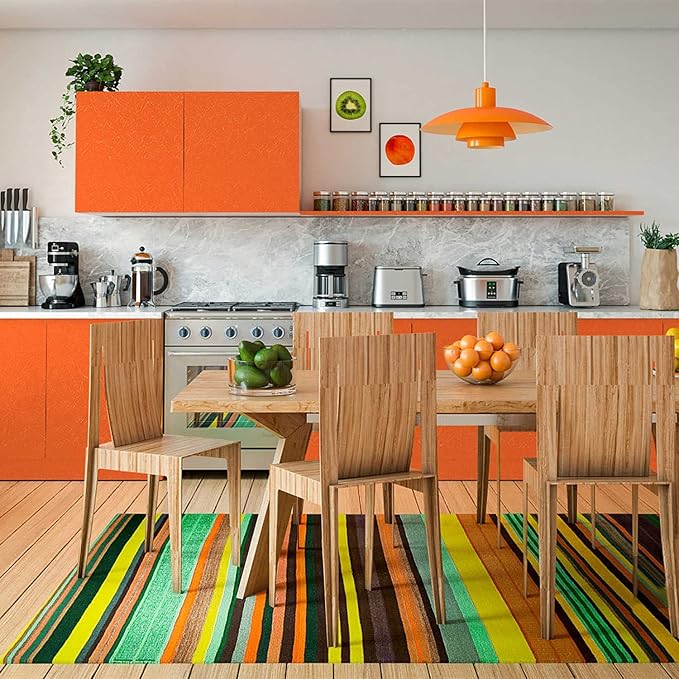 Orange Peel and Stick Self Adhesive Wallpaper Countertop Contact Paper | Removable Embossed Silk Waterproof Bathroom Wallpaper 15.7" X 393.7" Kitchen Vinyl Wrap for Cabinet Shelf Liner Paper - Image 5