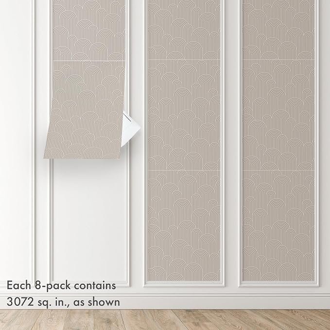 Peel and Stick Wallpaper Panels, Embrace Your Curves, 8-Pack | 16 x 24 in panel size; Covers up to 21.33 sq ft; Vinyl peel & stick; Great for walls, shelves & cabinets. - Image 3