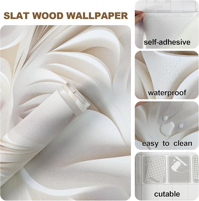 Peel and Stick Wallpaper Beige Brown Abstract Feature - Image 4