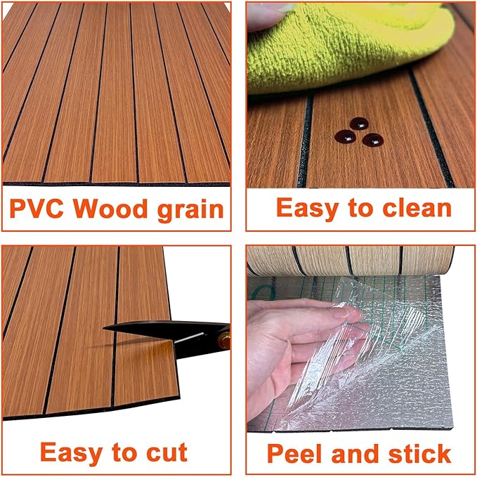YU LI 3DH Peel and Stick PVC Slat Wall Panel 236"x15.75" Self-Adhesive Thick Faux Walnut Wood Grain Wallpaper Panel 3D Soundproof Wall Panels for Walls & Ceilings - Image 6