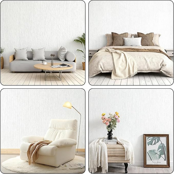 3D Wall Panels Peel and Stick – 2pc X 23.82"x110" PVC Faux Travertine Texture, Self Adhesive Waterproof Wall Covering, DIY Accent Wall, Sofa Background Backsplash & Modern Home Decor, Covers 36 sq.ft - Image 4